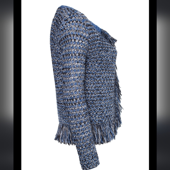 Maje open knit fringe cardigan - Picture 3 of 8